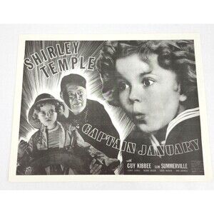 Captain January 1936 Shirley Temple Original Lobby Card Movie Posters Guy‎ Kibbe